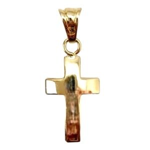 14K Yellow Gold Reversible Open Cross Pendant #20317